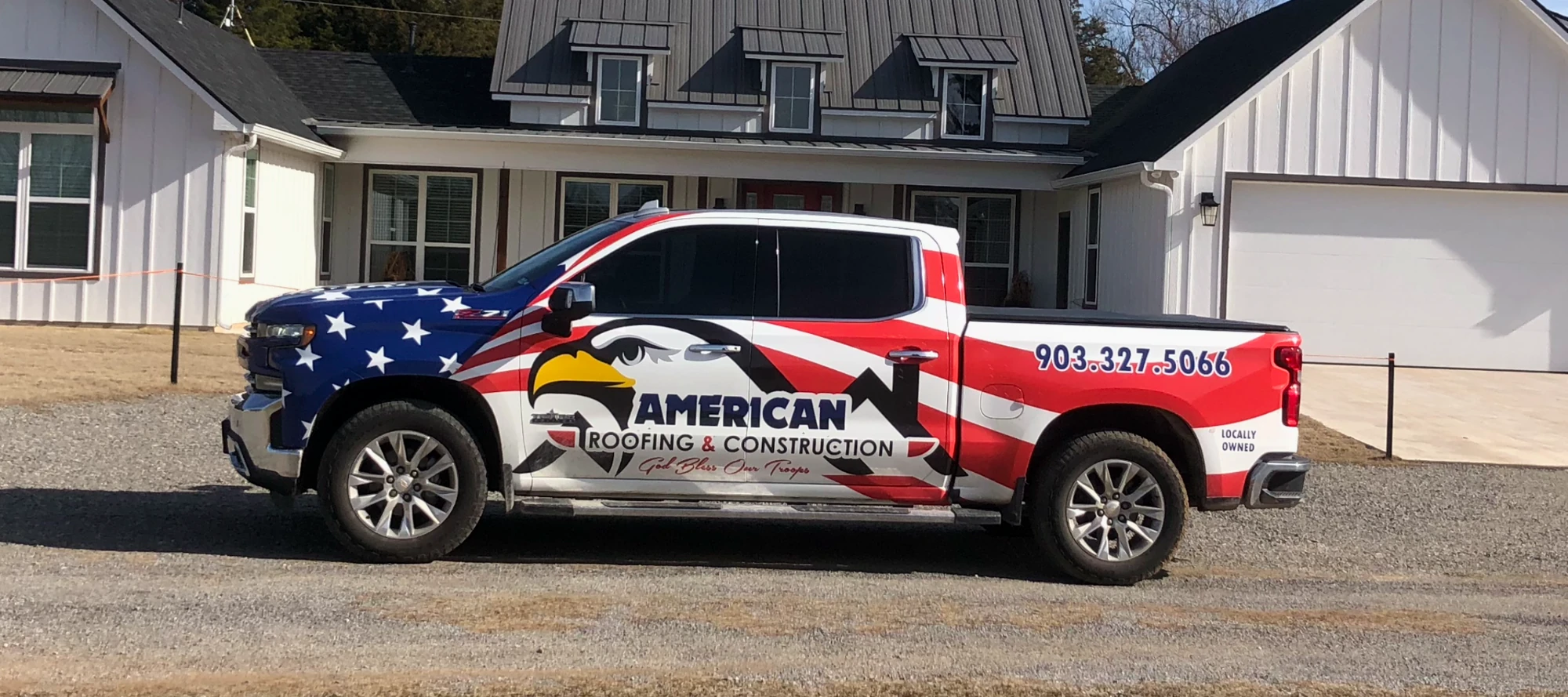 American Roofing & Construction truck
